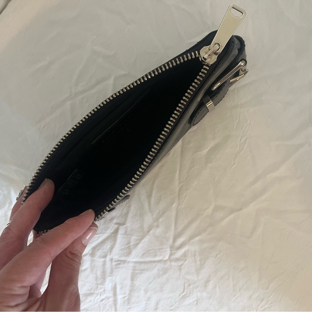 Banana Republic Black Leather Clutch Purse - Picture 5 of 8
